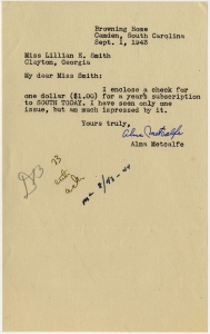 Subscription Correspondence