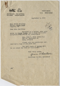 Subscription Correspondence