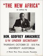 Florida Union Forums Committee Poster: Godfrey Amachree and The New Africa - 1964