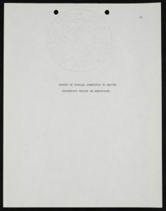 History of integration at Emory, 1966, Section I