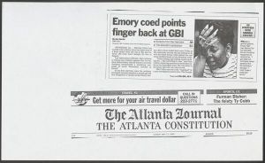 Newspaper clippings and other materials relating to the Sabrina Collins case