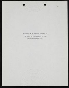 History of integration at Emory, 1966, Section I
