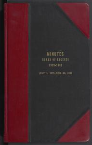 Minutes, Board of Regents, 1979-1980, July 1, 1979-June 30, 1980