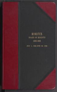 Minutes, Board of Regents, 1982-1983, July 1, 1982-June 30, 1983