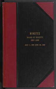 Minutes, Board of Regents, 1987-1988, July 1, 1987-June 30, 1988