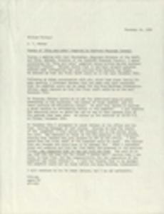 William Pollard, correspondence, 1985