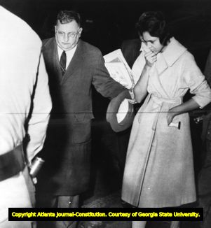 Charlayne Hunter suspended from UGA as a safety precaution as students violently protest against integration, 1961