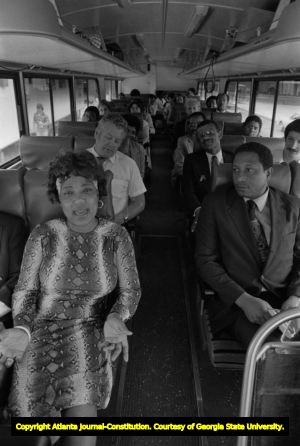 Original Freedom Riders re-enact the journey twenty years later, 1981
