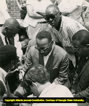 Martin Luther King, Jr. in Mississippi, August 1966.