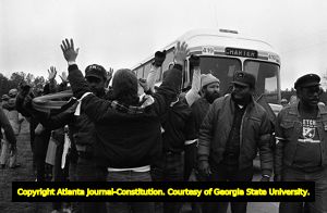 Forsyth County freedom marchers, Georgia, January 17, 1987.