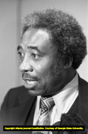Civil Rights activist Ozell Sutton at a meeting of community leaders trying to address the tensions in the African-American Community, Atlanta, Georgia, October 29, 1980