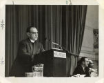 Man speaking at podium at SCEF reception