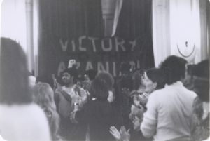 Attendees clapping