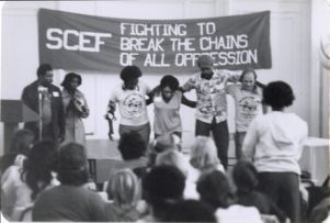 Musical group performing on stage