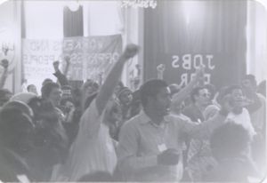 Group of people cheering