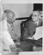Enrollment meeting between G.W. McLaurin and J.E. Fellows at University of Oklahoma