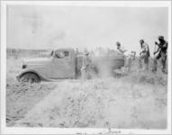 Dirt removal on runway at  Municipal Airport, Pensacola, Florida, July 15, 1936