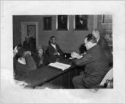 African Americans pleading their case to a judge
