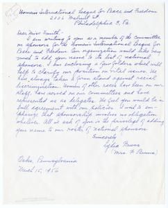 Bruns, Lydia (Mrs. F.) - Women's International League for Peace and Freedom, 1956