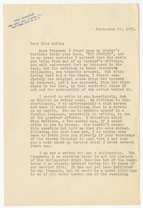 Cassirer, Toni (Mrs. Ernest C.), 1955-1960
