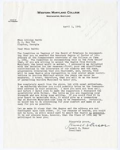 Ensor, Lowell S. - President, Western Maryland College, 1964