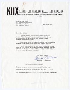 Fenderson, Reginald H. - KIIX TV, 1963