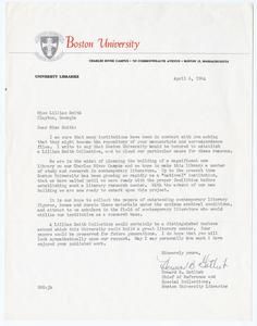 Gotlieb, Howard B. - Chief of Reference and Special Collections, Boston University Libraries, 1964-1965