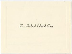 Gray, Edwina M. (Mrs. Richard)