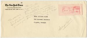 Huger, Louise Polk - Letters Editor, New York Times, 1957