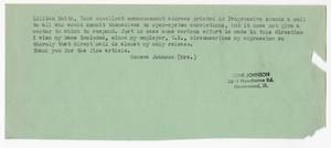 Johnson, Geneva (Mrs. Gene), 1957