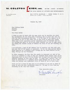 Leigh, W. Colston - President, Leigh Bureau of Lectures and Entertainments, 1959
