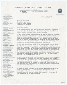 Lent, Ernest E. - Director of Community Services, Unitarian Service Committee, 1963