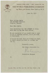 Lerner, Abe - Production Manager, World Publishing Company, 1955