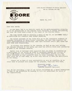 MacNair, Annette - Secretary, Long Island Congress of Racial Equality, 1962