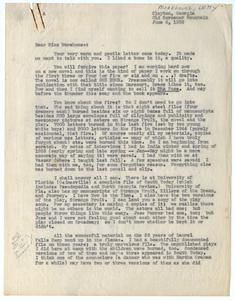 Morehouse, Letty - Author, regarding a bibliography of Smith's works, 1956