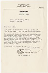Munson, Hugh Benjamin, M.D. , 1961