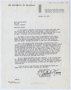 Murray, N. Patrick - Office of Religious Affairs, University of Michigan, 1963-1964