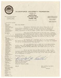 Rosenthal, Rudolph (Rabbi) - Temple on the Heights / Wilberforce University Foundation, 1958