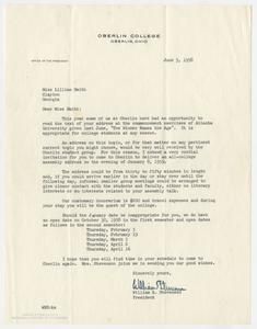 Stevenson, William E. - President, Oberlin College, 1958-1959