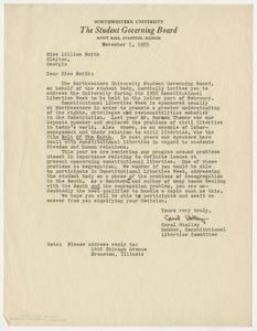 Stolley, Carol - Student Governing Board, Northwestern University, 1955