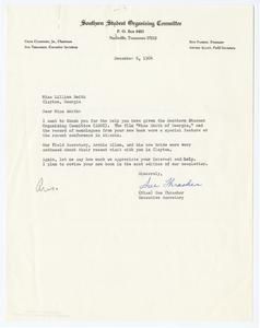 Thrasher, Sue - Southern Student Organizing Committee, 1964-1965