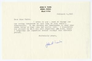 Tunis, John R., 1965