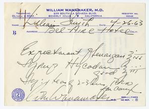 Wanamaker, William, M.D., 1963, 1965