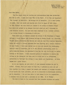 Delo, Sunny (Mrs. David M.) - Wagner College (Staten Island, NY), 1955-1956
