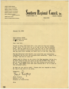 Feagans, Janet - Southern Regional Council, 1962