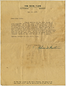 Heartman, Charles F. - The Book Farm (Hattiesburg, MS), 1939