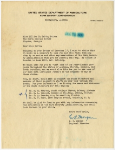 Morgan, E. S. - Regional Director, United States Department of Agriculture, 1939