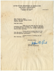 Rich, John C. - District Supervisor, United States Department of Agriculture, 1939