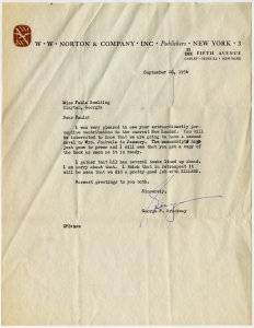 Brockway, George P. - W.W. Norton - Folder 1, 1956-1969