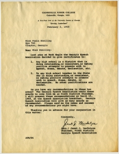 Georgia Speech Association, 1968
